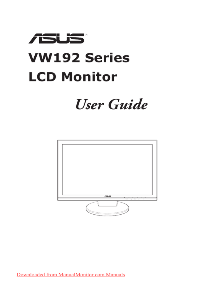 Asus Vw192dr User Guide Manualzz