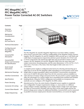VICOR PFC MegaPAC User guide | Manualzz