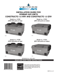 Venmar Constructo 1.0 41502, 41500, 41506, 41504 Installation Guide