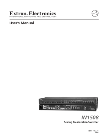 Extron electronic IN1508 Switch User manual | Manualzz
