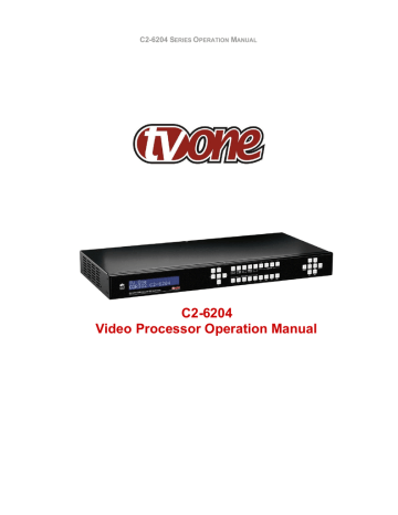 TV One C2-6204 Video Processor Operation Manual | Manualzz