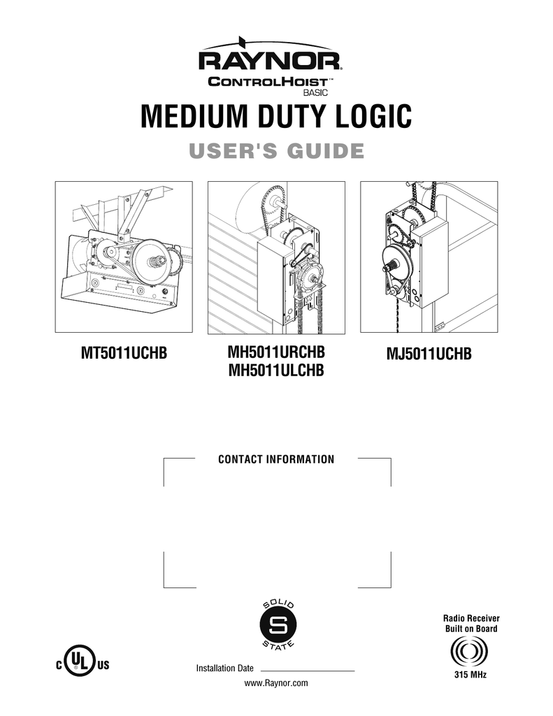 Raynor Wiring Diagram