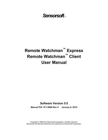 Sensorsoft ST6105J User manual | Manualzz