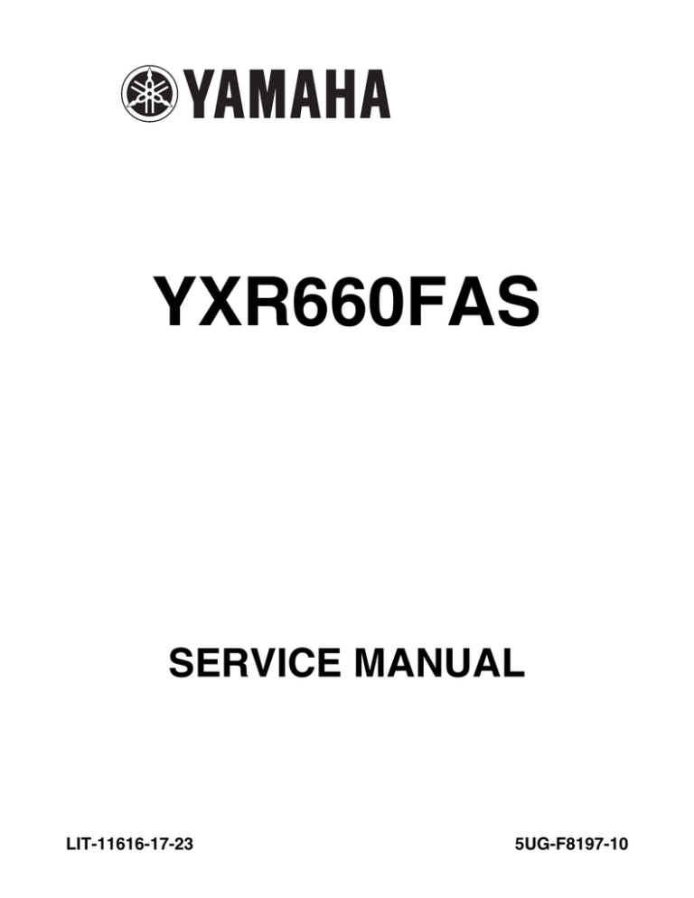 Yamaha Yxr660fas Service Manual Manualzz