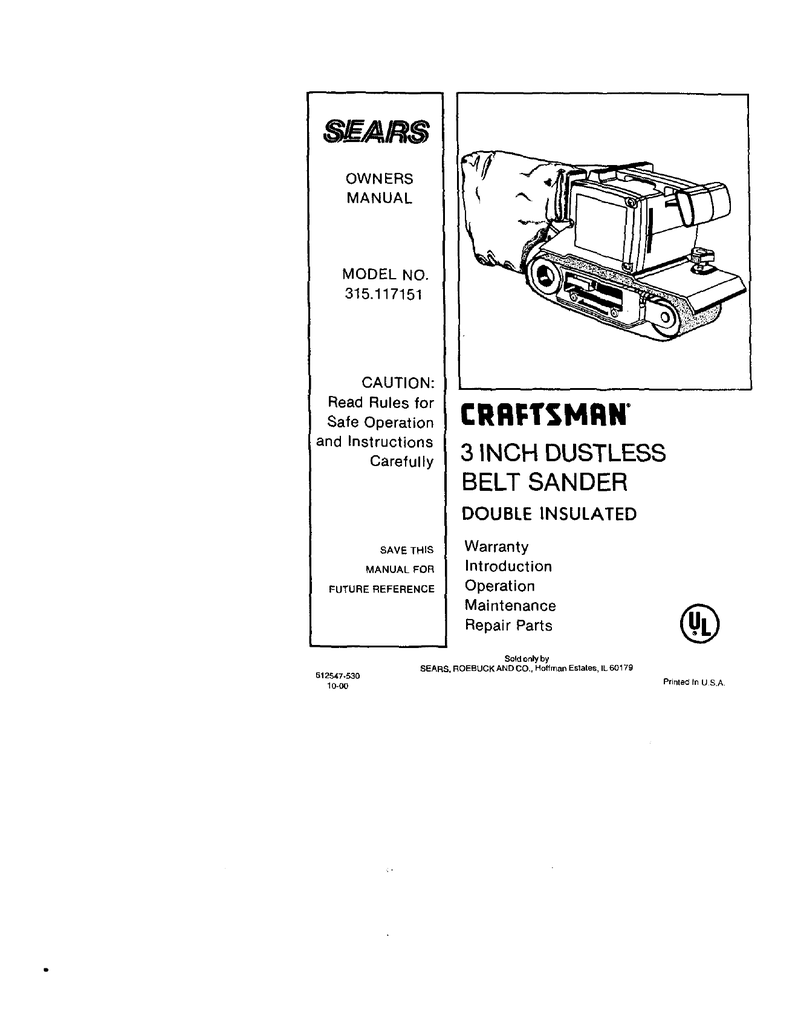 Craftsman 315.117151 Instruction manual | Manualzz