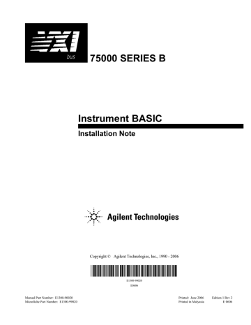 Keysight Instrument BASIC Installation Guide | Manualzz