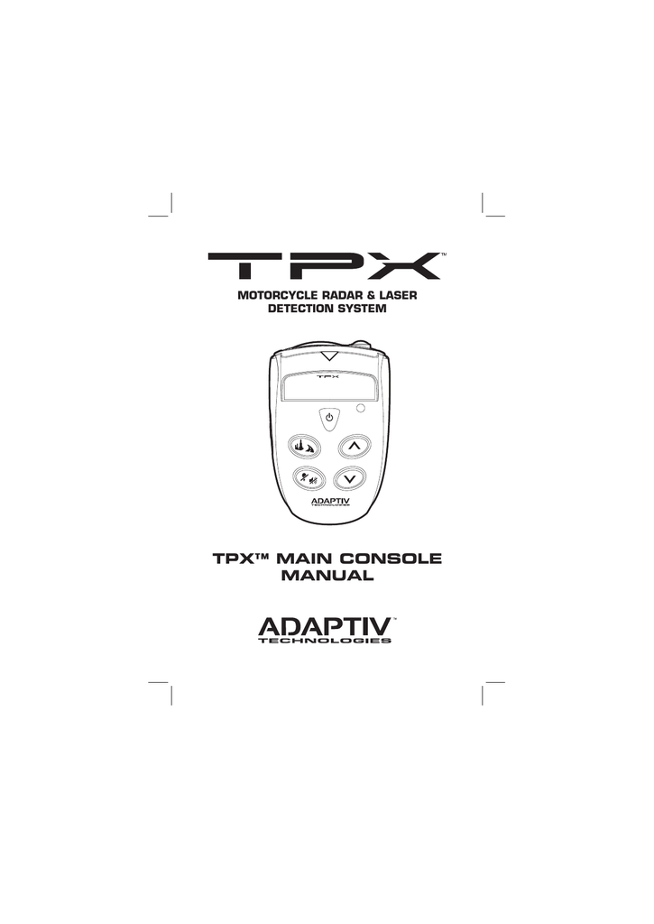 Adaptiv Tpx User Manual Manualzz