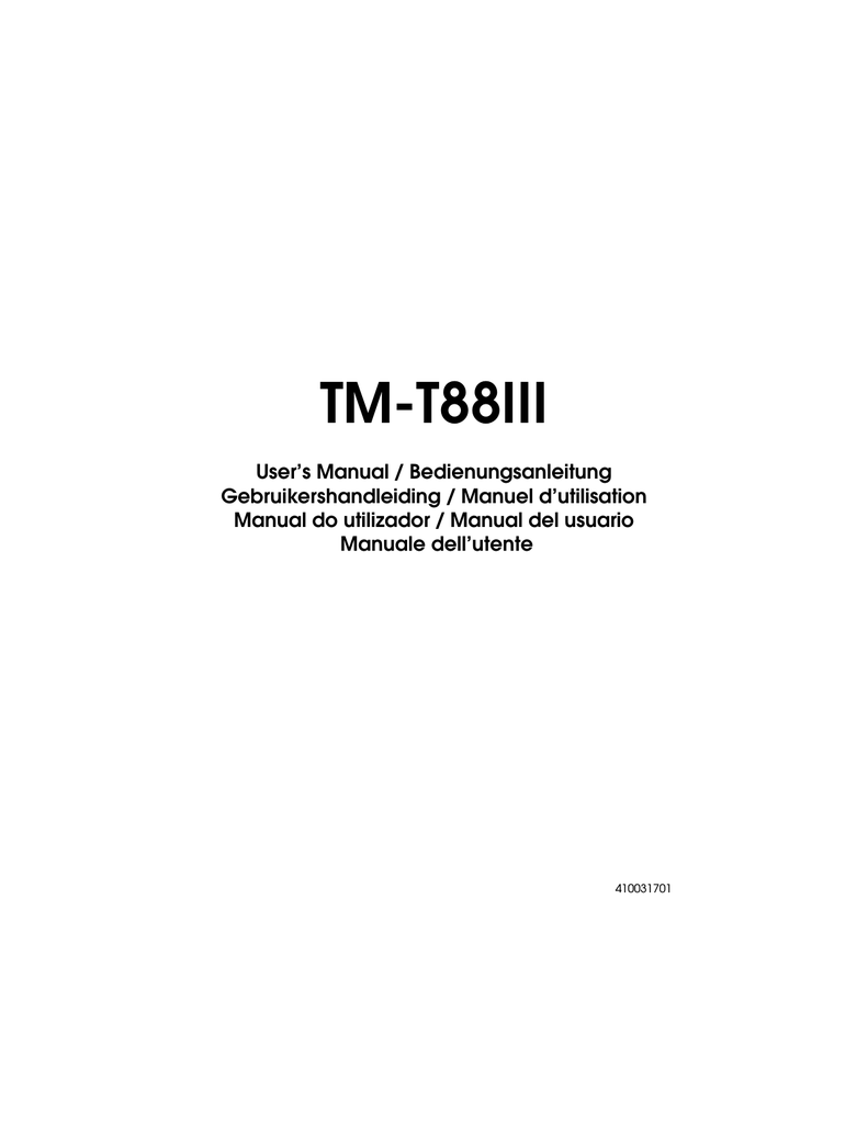 Epson Tm T88iv Manual