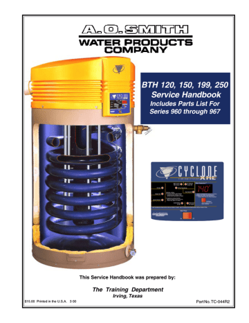 A.O. Smith 120 through 250 Series Technical information | Manualzz
