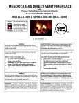 Mendota Deep Timber III DXV-35 Installation and Operating Instructions