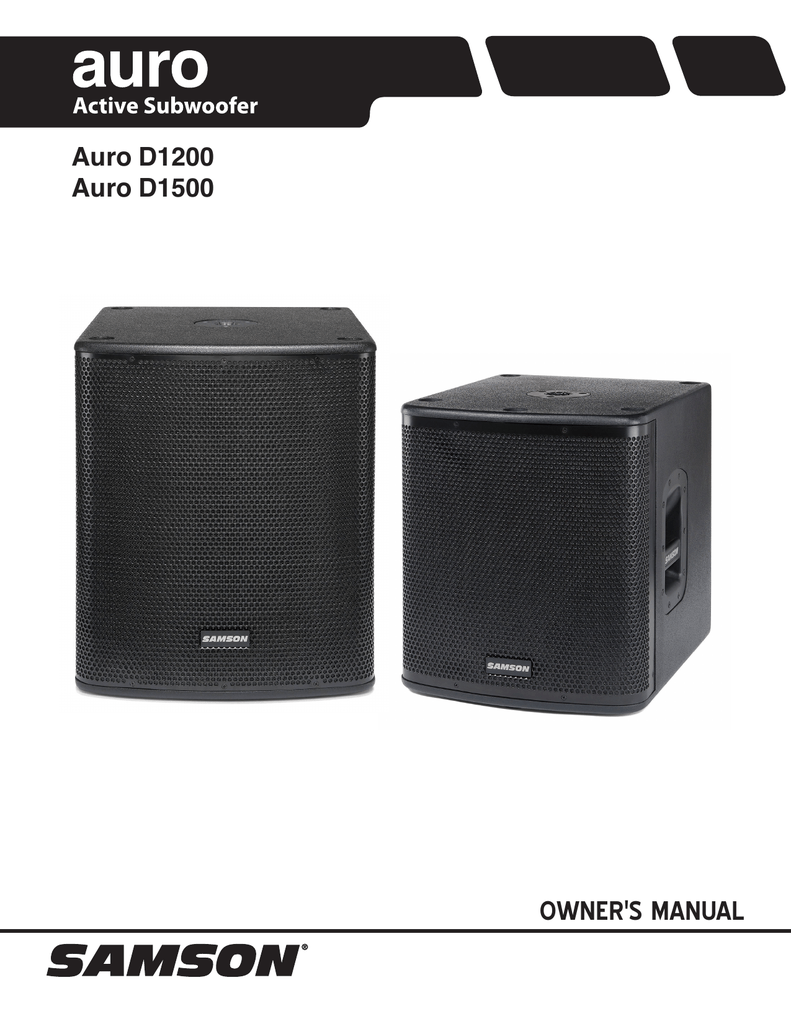 samson auro d1200 active subwoofer