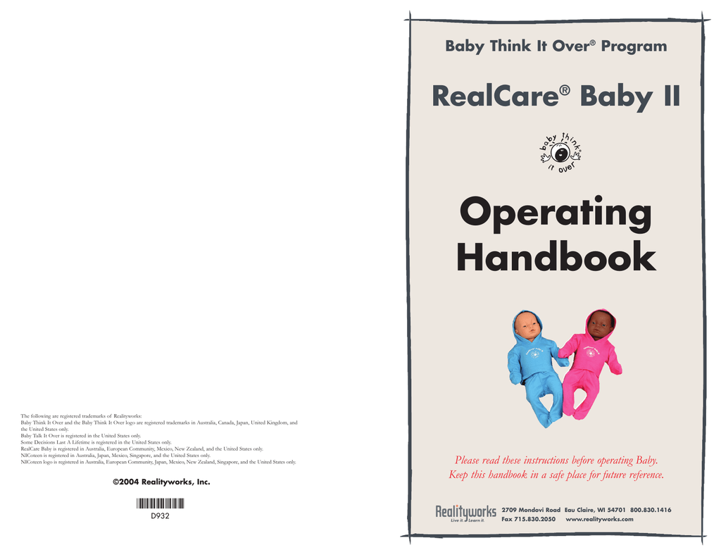 Realcare Baby Schedule Chart