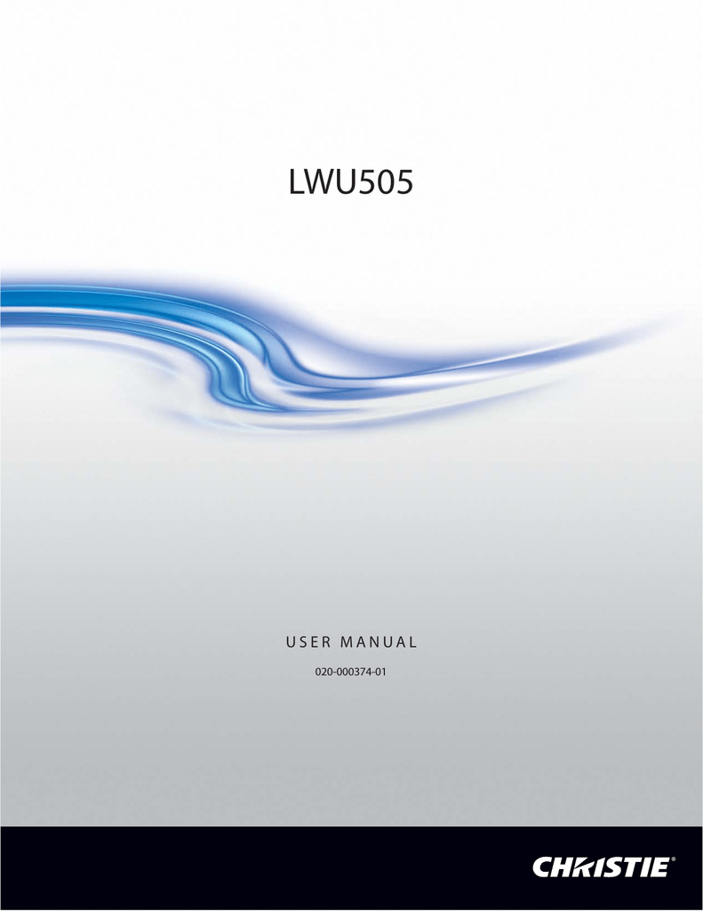 Christie LWU505 User manual | Manualzz
