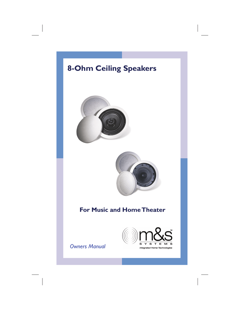 8 Ohm Ceiling Speakers Manualzz Com