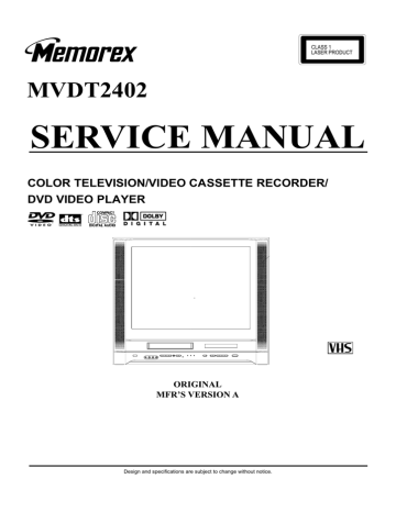 Memorex MVDT2402 Service manual | Manualzz