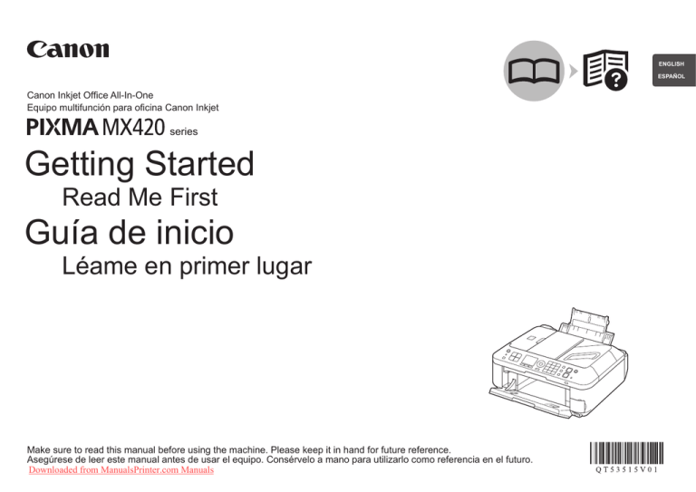 Canon Pixma Mx420 Specification Manualzz