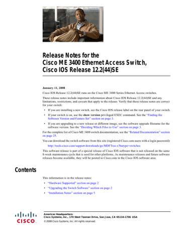 Cisco ME-3400-24TS-D Installation guide | Manualzz