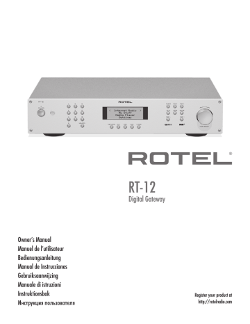 Rotel Rt 12 Owner S Manual Manualzz