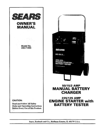 Sears 200.71450 Owner`s manual | Manualzz