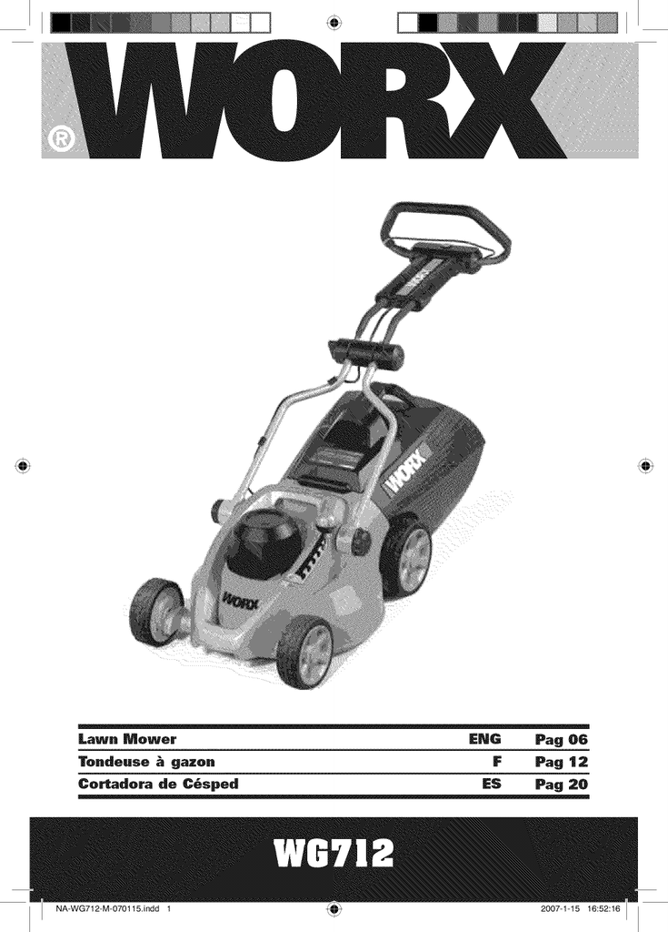 Worx WG712 Specifications Manualzz