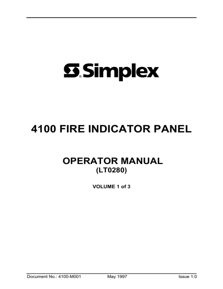 Simplex 4100U Installation manual | Manualzz