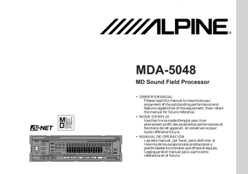 Alpine MDA-5048 El manual del propietario | Manualzz