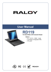 Raloy RD119 1U Dual Slide LCD Console Drawer User Manual