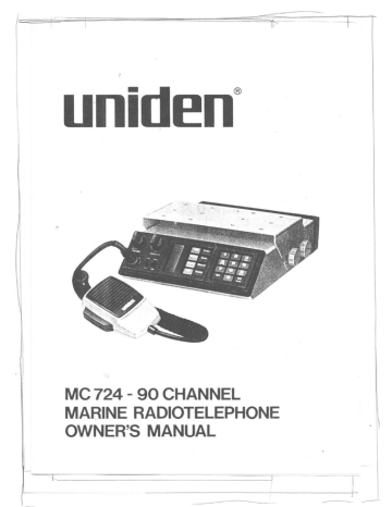 Uniden MC 724 Telephone Owner`s manual | Manualzz