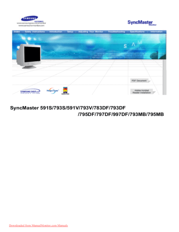 Samsung SyncMaster 795MB Specifications 