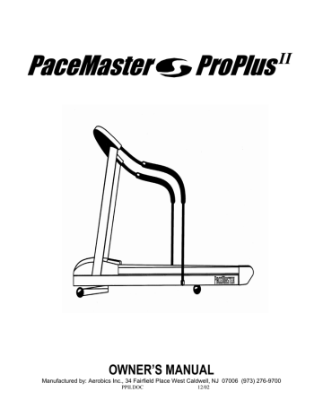 Aerobics PaceMaster Owner`s manual | Manualzz