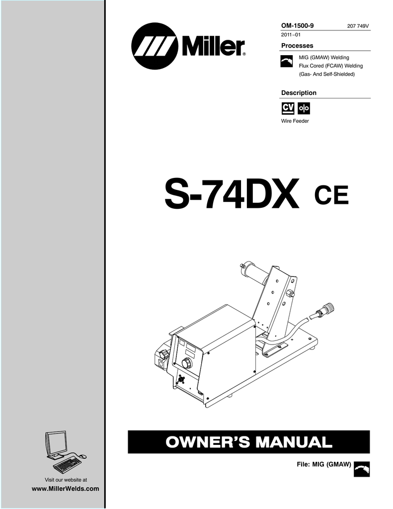 Miller Electric S 74dx Owner S Manual Manualzz Com