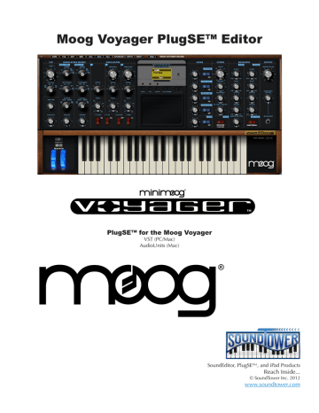 Moog Voyager User manual | Manualzz