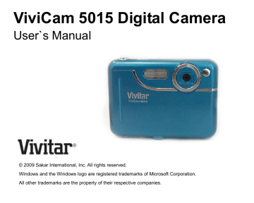 Vivitar 5015 Digital Camera User`s manual | Manualzz