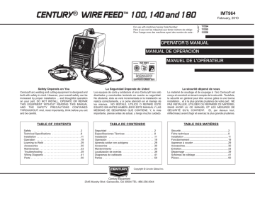 Century MIG Wire Feed Welder Operator`s Manual | Manualzz