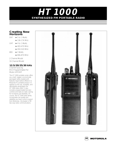 Motorola HT1000 Visar JT1000 Programming Service VHF/UHF/800 Mhz 