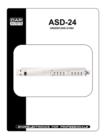 DAPAudio ASD-24 Product guide | Manualzz