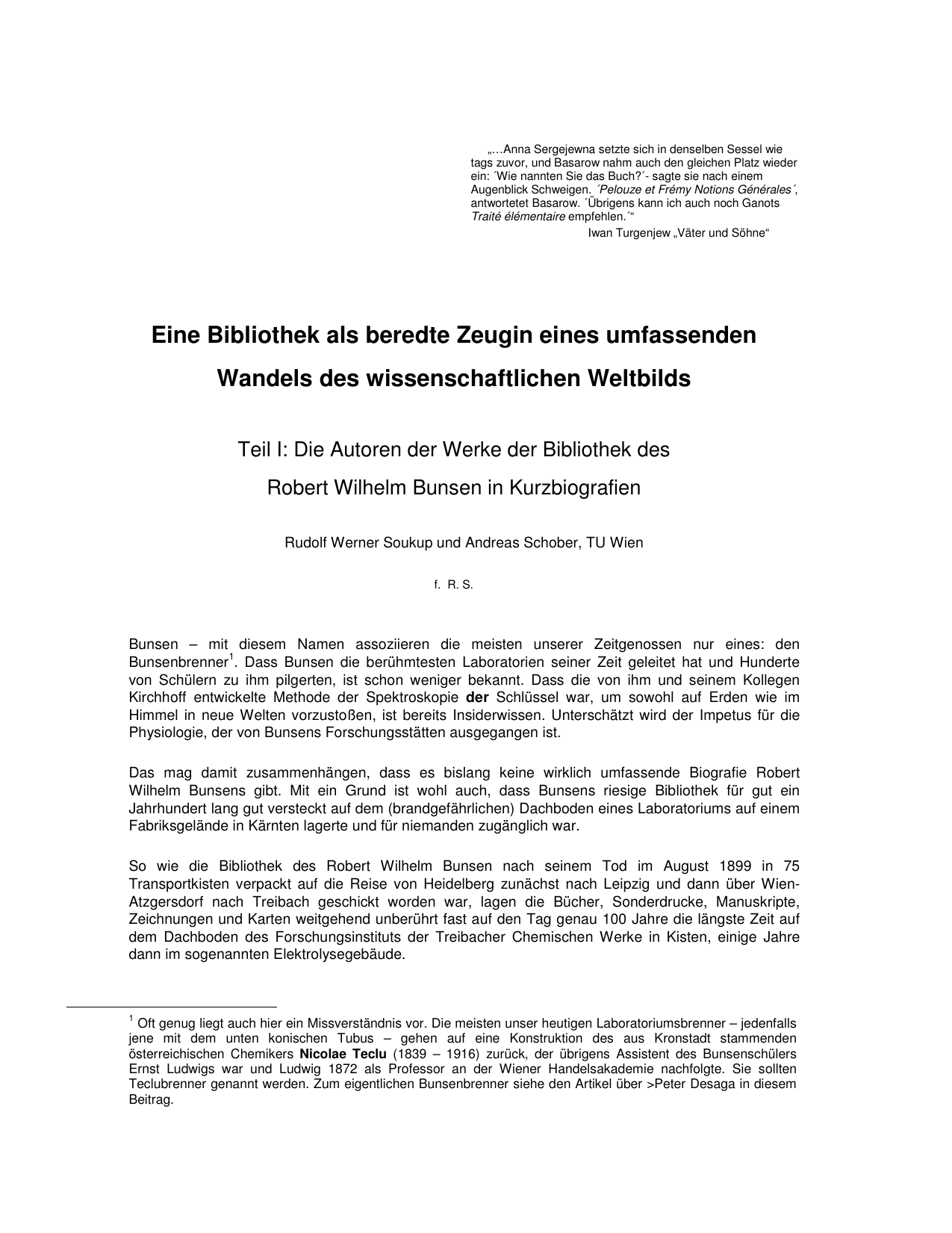 Eine Bibliothek Als Beredte Zeugin Eines Umfassenden Wandels - 