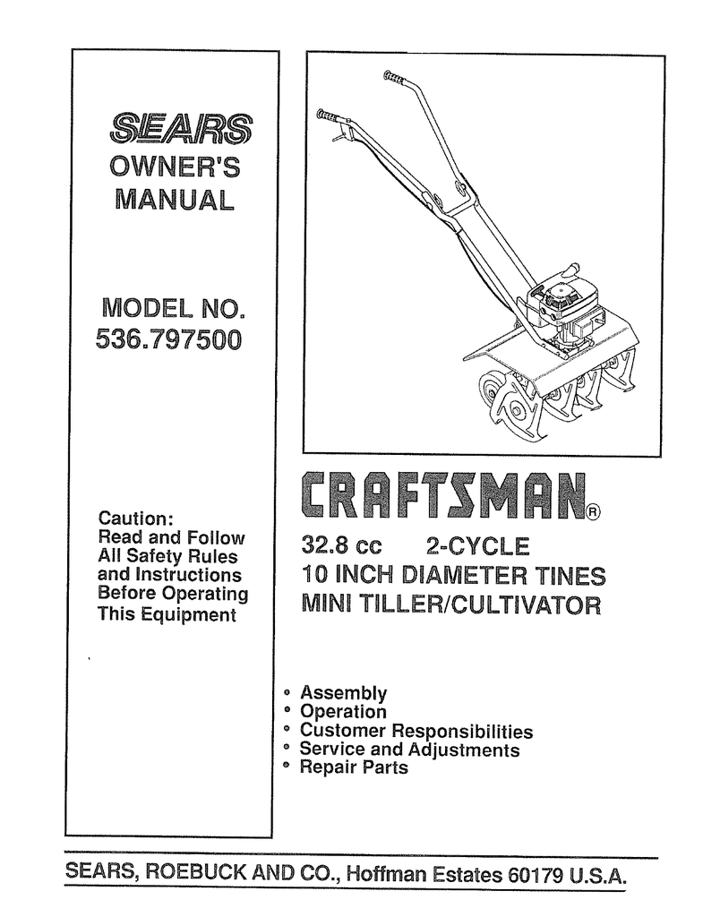 Craftsman 536.797500 Owner`s Manual | Manualzz