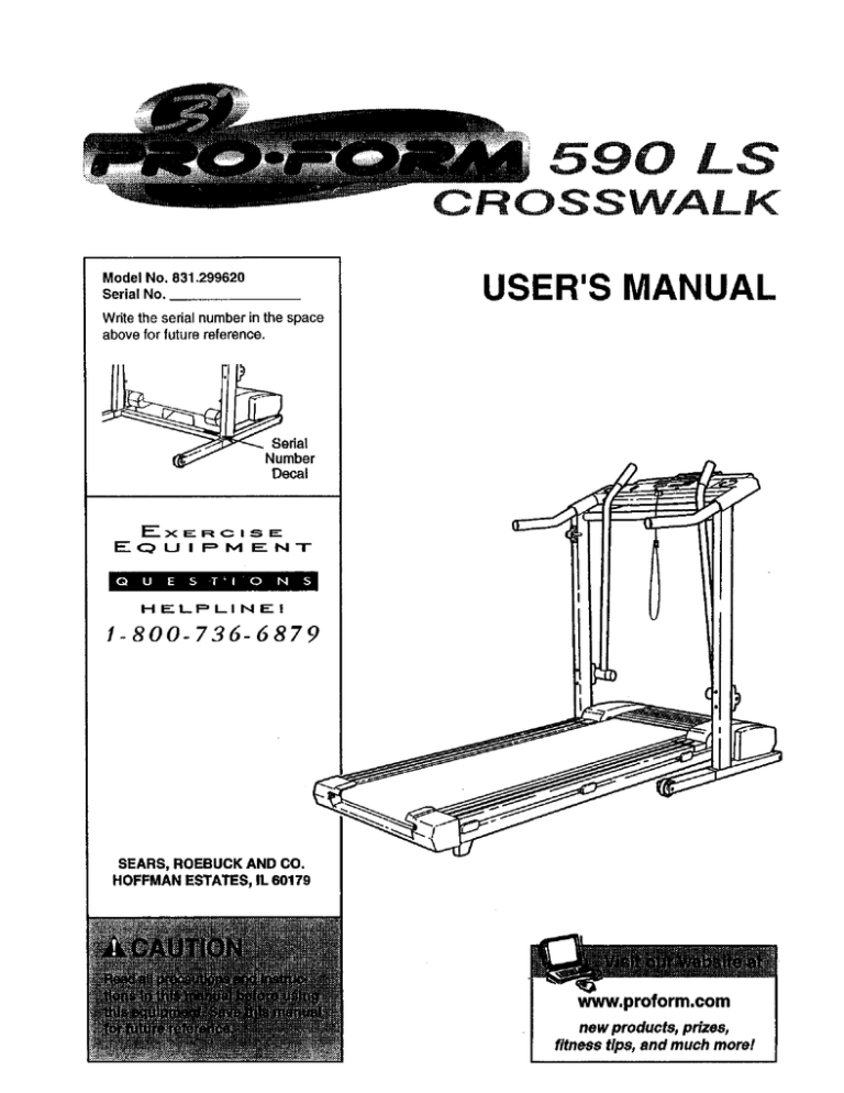 Proform Treadmill User Manual