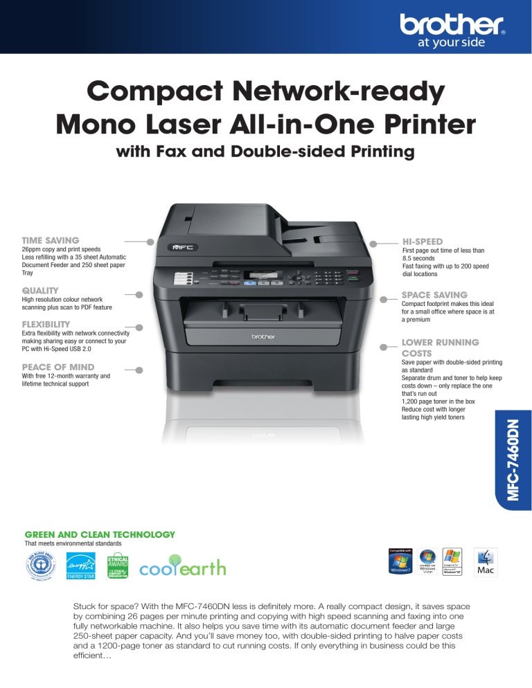 mfc 7460dn printer