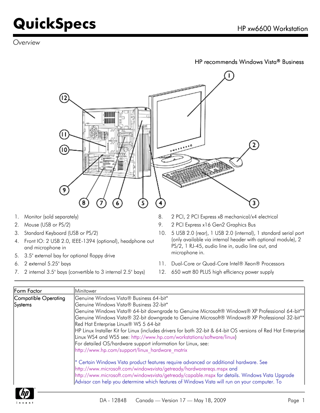 Hp Xw6600 User Manual Manualzz