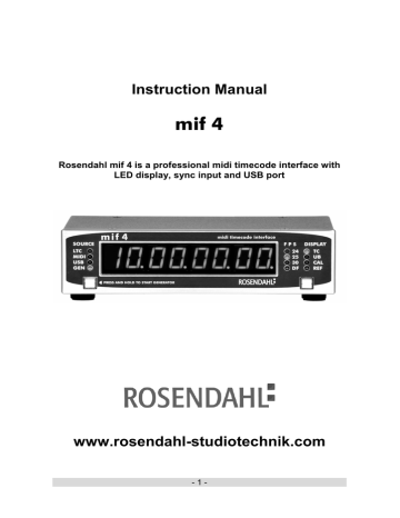 Rosendahl mif 4 Instruction manual | Manualzz