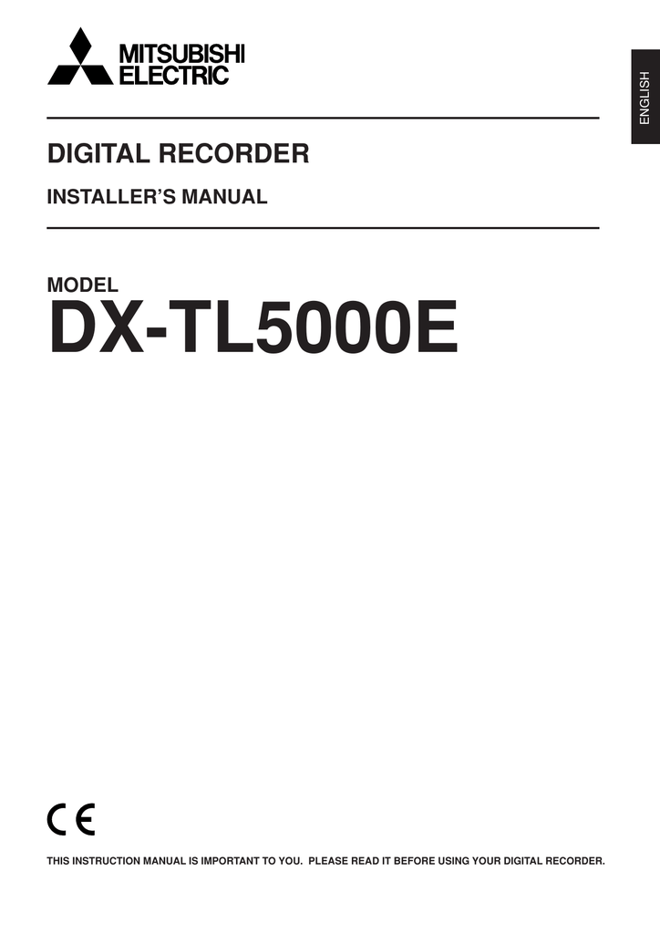 Mitsubishi Dx-tl 5000 Manual