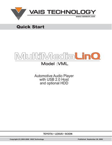 Vais Technology MultiMedia LinQ VML Owner`s manual | Manualzz