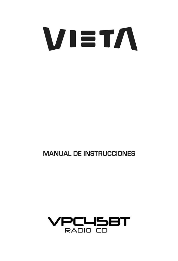 medio Jane Austen Mejor VIETA VPC450BT Instruction manual | Manualzz