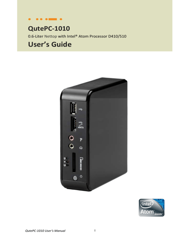 Quanmax QutePC-1600 Specifications | Manualzz