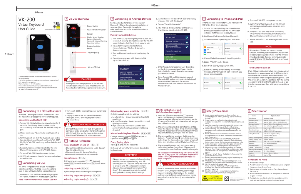 CTX Virtual Technologies VK200 KEYFOB User guide Manualzz