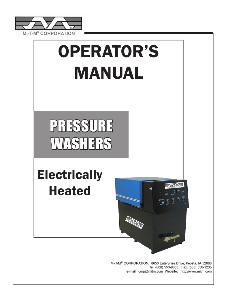 Mi T M Pressure Washer Parts Manual