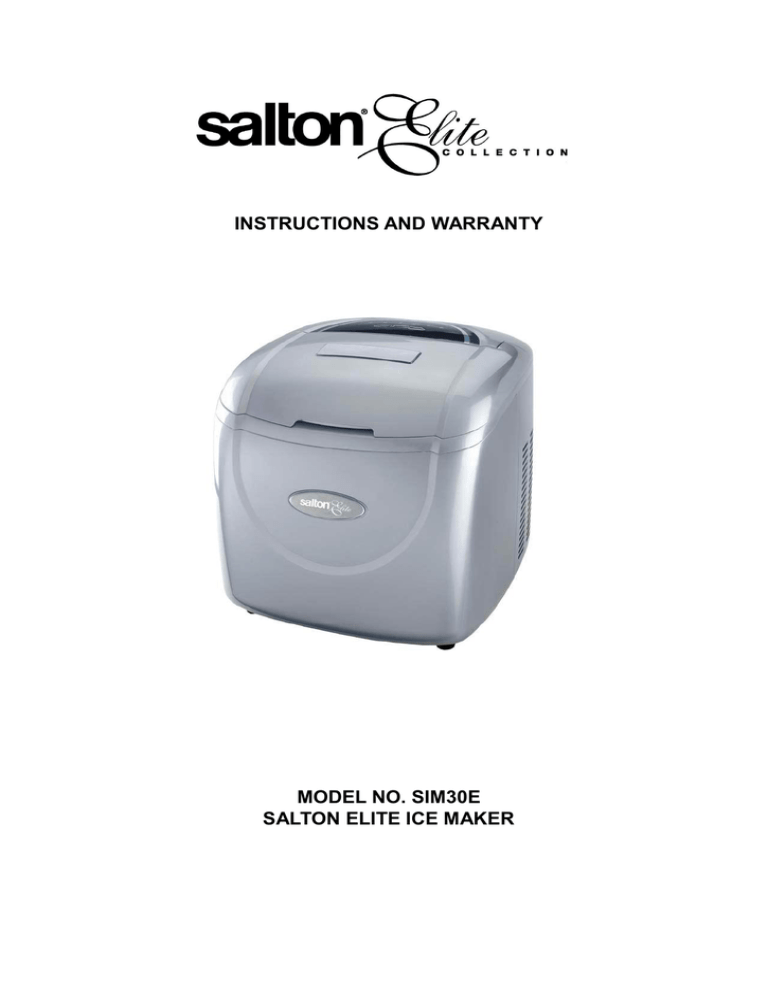 Salton elite SCM015 Instruction manual Manualzz