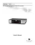 MOON by SIMAUDIO Nēo 260D CD Transport, Owner&rsquo;s Manual